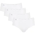 sloggi Midislip Basic+ (4er Pack) perfekter Sitz, feminin, Baumwollmischung, Single Jersey, weich weiß 36