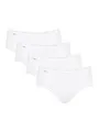 Sloggi Damen Unterhose Basic+ Midi , 4-Pack, 36, Weiß