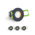 LongLife LED 4er Set Einbaustrahler Mini 3W CCT 2700K-6500K anthrazit RAL 7016 IP65 Dimmbare Strahler für Terrassenüberdachung, Carports, Dachüberständen