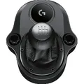 Logitech G Driving Force Schalthebel, 6 Gänge mit H-Schema, Schaltknauf aus Echtleder & Stahl, Integrierte Befestigungsklammern, Kompatibel mit Dr... - Schwarz