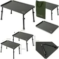 Delphin.sk Campingtisch Tisch für Camping o. Angeln - 2 Gr. wählbar - verstellbar - mit Tasche, Metallarbeitsplatte
