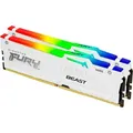 Kingston FURY Beast RGB - DDR5 - Kit - 32 GB: 2 x 16 GB - DIMM 288-PIN - 6000 MHz / PC5-48000 - CL30 - 1.4 V - ungepuffert - on-die ECC - weiß