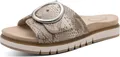 Tamaris Comfort Lederpantolette - Beige / Snake Leder : 39 : Normal Größe: 39 Weite: Normal