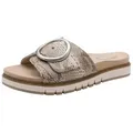 Tamaris WIDE FIT MultiAdjustable, comfortFit aus Leder Pantolette MultiAdjustable beige|weiß 39 EU