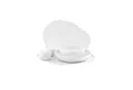Almina Geschirr-Set Wave-Style aus hochwertigem Porzellan - 27-teilig für 6 Personen (27-tlg), 6 Personen, Porzellan, Tafelservice