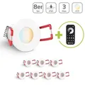 Einbaustrahler Mini Livorno 3W CCT 2700K-6500K IP65 - Farbe: weiß - Anzahl: 8x