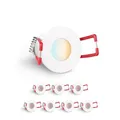 LongLife LED 8er Set Einbaustrahler Mini 3W CCT 2700K-6500K 2700K weiß RAL 9016 IP65 Dimmbare Strahler für Terrassenüberdachung, Carports, Dachüberständen