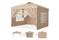Sekey Faltpavillon 300 x 300 cm mit Seitenteile Faltpavillon Gartenpavillon Winterfest, mit 4 Seitenteilen, Partyzelt höhenverstellbarer, Gartenpavillon Pop Up Partyzelt