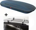Dachbox VDPCA480 480 Liter carbonlook + Dachträger Sherman kompatibel mit für Hyundai Lavita 01-10