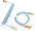 C03 Coiled USB C Kabel für Gaming-Tastatur, Starlight Geflochtenes