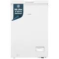 homeX Gefriertruhe, Tiefkühltruhe klein - 98L Nutzinhalt, 4-Sterne Gefrieren, Super-Frost-Funktion, Kühltruhe inkl. Ablagekorb, LED-Display, elektronische Temperaturregelung, weiß, FT1020-W