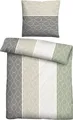 Traumhaft schlafen - Castell - Markenbettwäsche PolyBaumwolle Biber 0351108 TROPFEN color: pistaziengrün, size: 1x 135x200 cm + 1x 80x80 cm