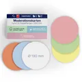 magnetoplan Moderationskarten, rund | Ø 190mm | 250 Stück | Kommunikationskarten in 6 Pastellfarben | Für Meetings und Präsentationen | FSC-zertifiziert