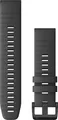 GARMIN - QuickFit®-Armband 22 mm, Silikon, schiefergrau - Schließe - Edelstahl