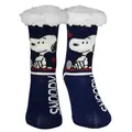 United Labels® Haussocken Peanuts Snoopy Hüttensocken Haussocken Kuschelsocken Socken blau 39-42