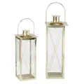 Goldene Laternen FAROL,  aus Metall, 2er-Set