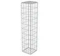vidaXL Gabionenzaun, Gabionenwand mit Abdeckung Verzinkter Stahl 20×20×100 cm