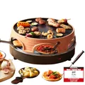 Emerio Pizzaofen, PIZZARETTE das Original, 3 in 1 Pizza-Raclette-Grill, patentiertes Design, für Mini-Pizza, echter Familien-Spaß für 6 Personen, PO-113255.4
