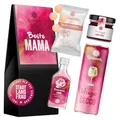 Corasol Feinkost Geschenkset Hugo-Mix - Beste Mama mit Hugo Secco, Kir Royal Konfitüre, Rosenkuss-Likör, Bellini Style Bonbons