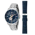 Maserati Herrenuhr aus Stahl, Automatik, Analog, 44 mm, SFIDA-Kollektion, Diamanten, Special Pack
