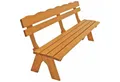 DEGAMO Gartenbank FREITAL XL (1-St), 4-sitzer 200cm, massive Kiefer hell lackiert