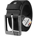 Cartvelli Premium Ledergürtel Herren Schwarz 100cm Made in Germany mit Geschenkbox Echt-Leder Herrengürtel Vollleder Jeansgürtel breiter Leder Gürtel 40mm Anzug jeans chino pants M24s-100
