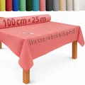 DecoHomeTextil Tischdecke Rolle Tischdeckenrolle Vliesstoff Vlies Altrosa 1 x 25 m 80g/m² abwaschbar wasserabweisend