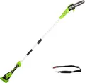 Greenworks G40PSF Akku Hochentaster, 20 cm Blattlänge, 8 m/s Kettengeschwindigkeit, 3,64 kg, automatisches Öl-System, 80 ml Öltank, 2.58m Stangenreichweite OHNE 40V Akku & Ladegerät, 3 Jahre Garantie