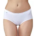 Sloggi Damen Unterhose Basic+ Midi , 2-Pack, 40, Weiß