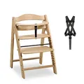 hauck Kinder Hochstuhl Arketa - Mitwachsender Holz Babystuhl (FSC® zertifiziert), Kinderhochstuhl ab 6 Monate, verstellbar, mit Schutzbügel, Schrittgurt und 5-Punkt-Gurt (Oak)