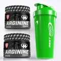 Mammut Arginin Pulver 2 x 300g + Best Body Eiweiß Shaker in Grün 54,83€/kg