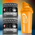 Mammut Arginin Pulver  2 x 300g + Eiweiß Shaker von Best Body Orange 50,83 €/kg