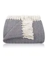 Gräfenstayn Tagesdecke Premium Tagesdecke 100% Baumwolle Fischgrätenmuster Sommerdecke, Wohndecke als Sofa-Überwurf, Bett-Überwurf, Couch-Überwurf, Sofa-Decke