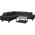 CLEMENTO Bordeaux Garten Lounge-Set Aluminium inkl. Kaffeetisch Createxx - Anthrazit