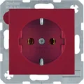 Berker 47438912 Steckdose SCHUKO, S.1, rot glänzend