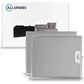 AllSpares Metallfilter (x2) für Dunstabzugshauben geeignet für AS-MF010, 50248271004, C00059594, 482000027080 (300x253x7mm) - Silber/Schwarz