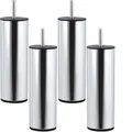 SOTECH 4er Set Möbelfüße UNIFORM Ø 50 / H 150 mm Chrom poliert Schrankfüße Sofafüße Bettfüße