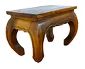 Asia Wohnstudio livasia Opiumtisch aus Massivholz – 60x40x40cm – Handgeschnitzter Beistelltisch Holz aus Thailand, Einzigartig und Nachhaltig, Ideal für Wohnzimmer und Leseecken (Hellbraun)
