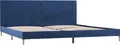 vidaXL Bettgestell Blau Stoff 180 x 200 cm