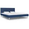 Bettgestell Blau Stoff 180 X 200 Cm Vidaxl