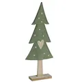 Deko Tannenbaum Filz Grün Herz Sterne 52cm 2er Set Weihnachtsdeko Tischdeko