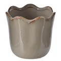 BUTLERS Blumentopf Glaze Steingut Beige Ø 15cm | Übertopf für Kräuter & Pflanzen, Pflanzentopf für innen, Blumenübertopf für Balkon | Dekoration Fensterbank Deko Wohnzimmer
