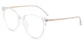 Firmoo Blaulicht Brille ohne Sehstärke Damen Herren, Runde Blaulichtfilter Computer Brille gegen Kopfschmerzen, Entspiegelt, UV-Schutz (Transparent-1)