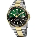 Jaguar Edelstahl Herren Uhr Analog Luxus silber gold Pro Diver D2UJ887/4 - Silber