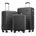 Travely Polycarbonat Koffer Set 77cm, 67cm, Handgepäck Koffer in einem Set, Sehr robuste Reisekoffer mit sanften Rollen & TSA Schloss, Reisekoffer