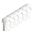 adidas Crew Neck T-Shirt Herren Unterhemd Rund Ausschnitt Baumwolle 6er Pack, Farbe:White, Bekleidungsgröße:M