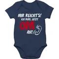 Shirtracer Shirtbody Mir reichts Ich ruf jetzt Opa an Sprüche Baby blau 3/6 Monate