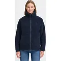 OXMO OXTovine Damen Teddy-Jacke Übergangsjacke Jacke mit Stehkragen Eingrifftaschen Reißverschluss Loose fit - XXL