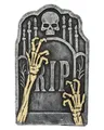 Horror-Shop Dekoobjekt Grabstein mit Skelett Händen & RIP Aufschrift 55cm