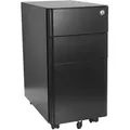 Mid.you Rollcontainer, Schwarz, Metall, 3 Schublade(n) Schubladen, 30x59x50 cm, griffloses Öffnen, Arbeitszimmer, Container, Rollcontainer